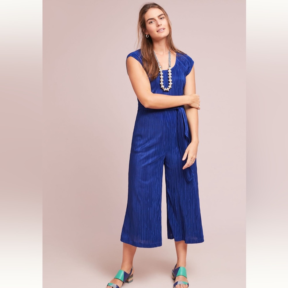 Anthropologie Maeve Blue Sonata Jumpsuit